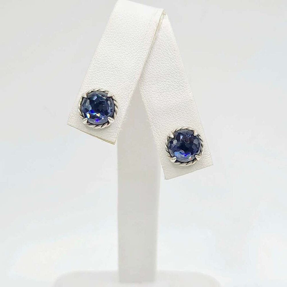 David Yurman Chatelaine Earrings w/ Black Orchid